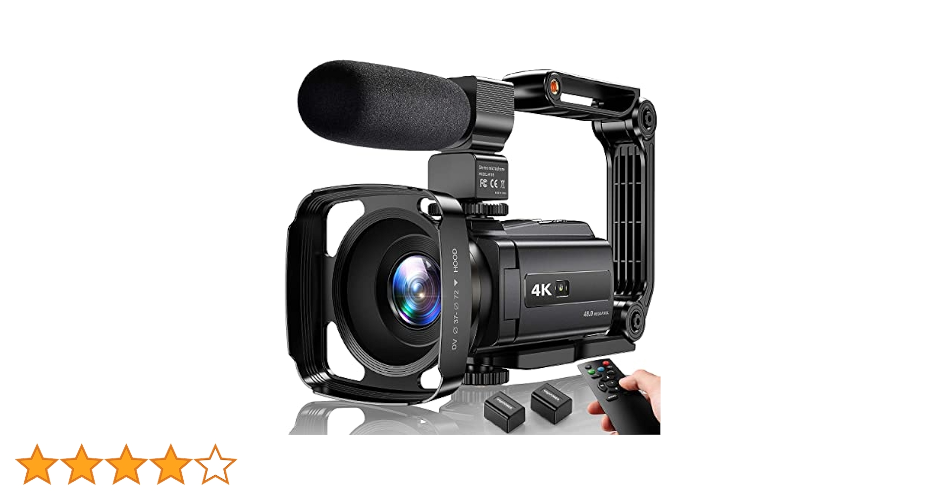 Amazon | 4K Video Camera Camcorder 48MP UHD WiFi IR Night